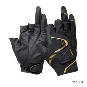 画像: シマノ　（SHIMANO）　【20%OFF・ポスト投函型可】　NEXUS・防風フィットマグネットグローブ3　ブラック　2XLサイズ　（３本指）　GL-183T