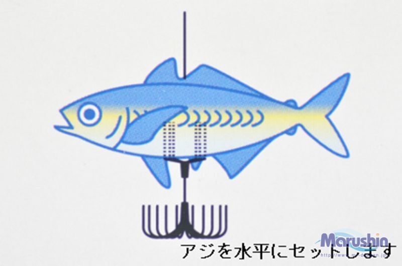 画像: マルシン漁具　（MARUSHIN）　【450円・レターパック可】　アジでイカ掛け　（針にアジを刺し簡単にイカを掛ける）
