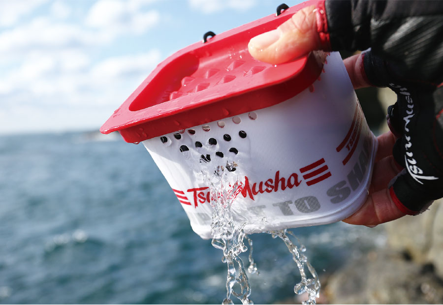 画像: 釣武者　（TSURIMUSHA）　【レターパック可】　即納！水切りエサBOX　ピンク/ブラック