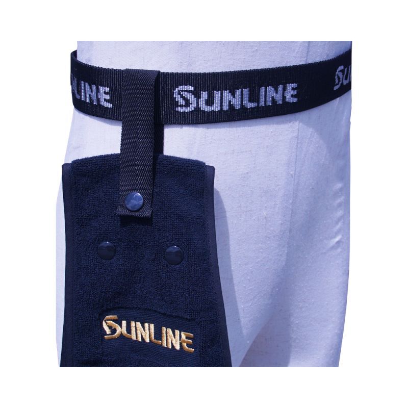 画像: サンライン　(SUNLINE)　【ポスト投函型可】　SUNLNE　フィッシングタオル　TO-105　ブラック×ゴールド